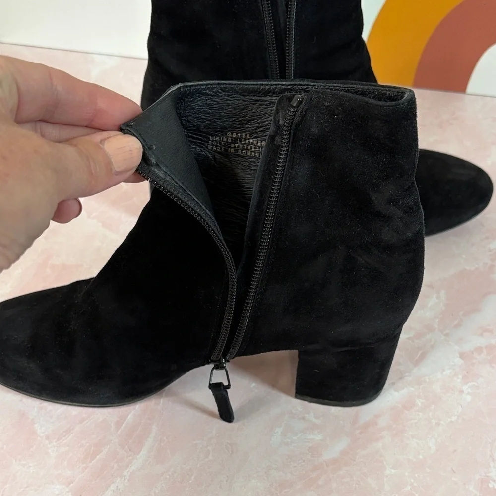 J. Crew Black Suede Ankle Boots